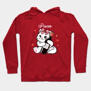 Pisces Sassy Valentines Kitty Hoodie